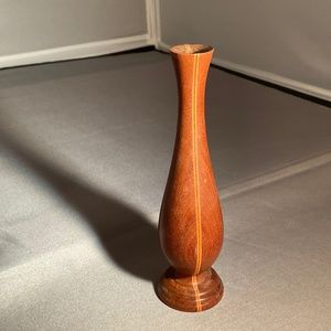 Handmade wood bud vase